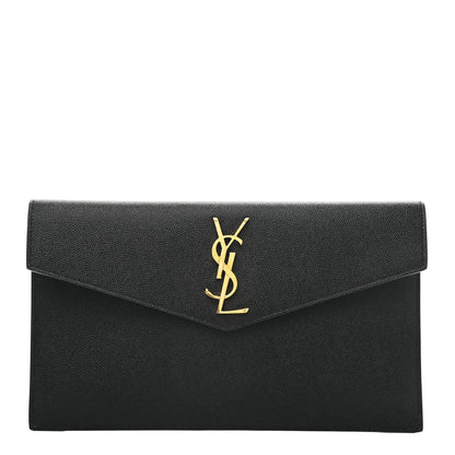 Saint Laurent Grain De Poudre Uptown Pouch Black 1 of 6