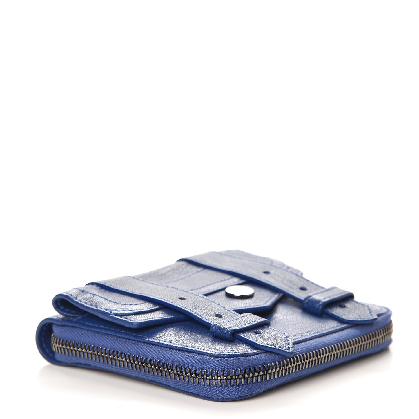 Lambskin PS1 Small Zip Wallet Royal Blue