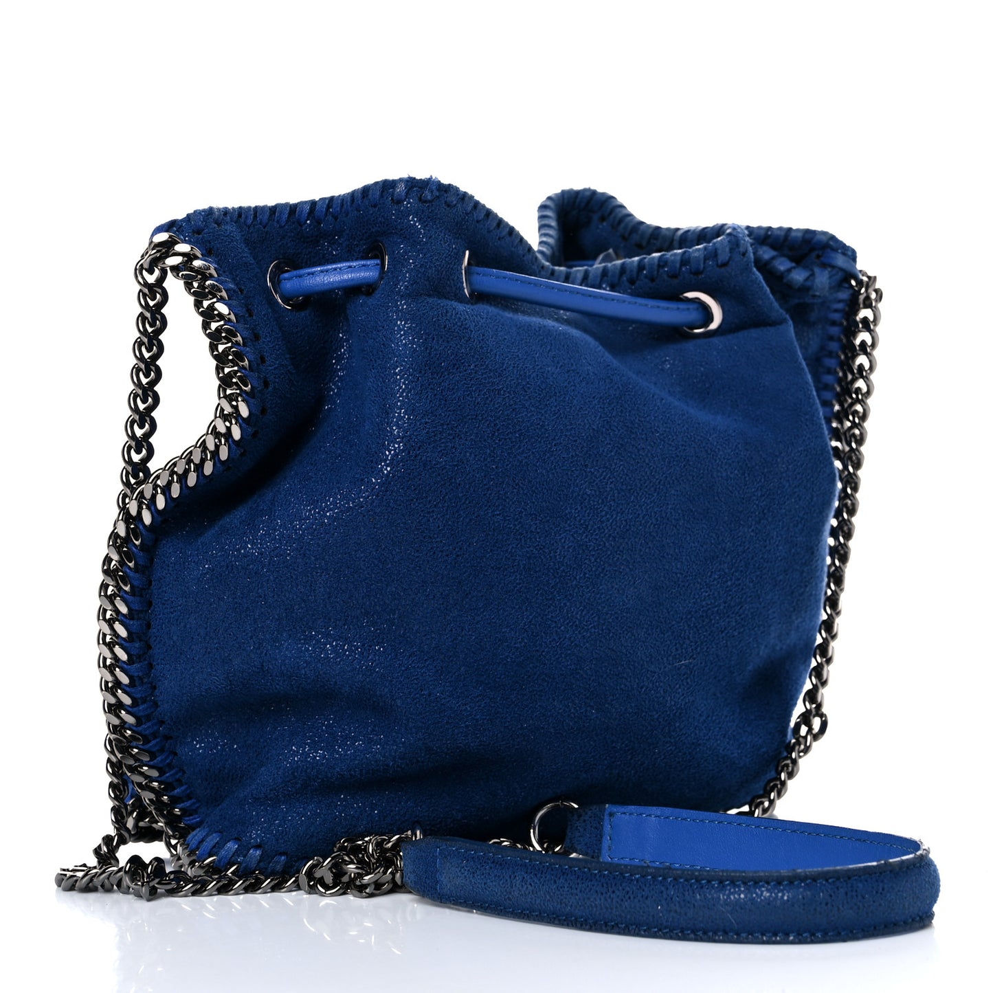 Shaggy Deer Small Falabella Bucket Bag Cornflower