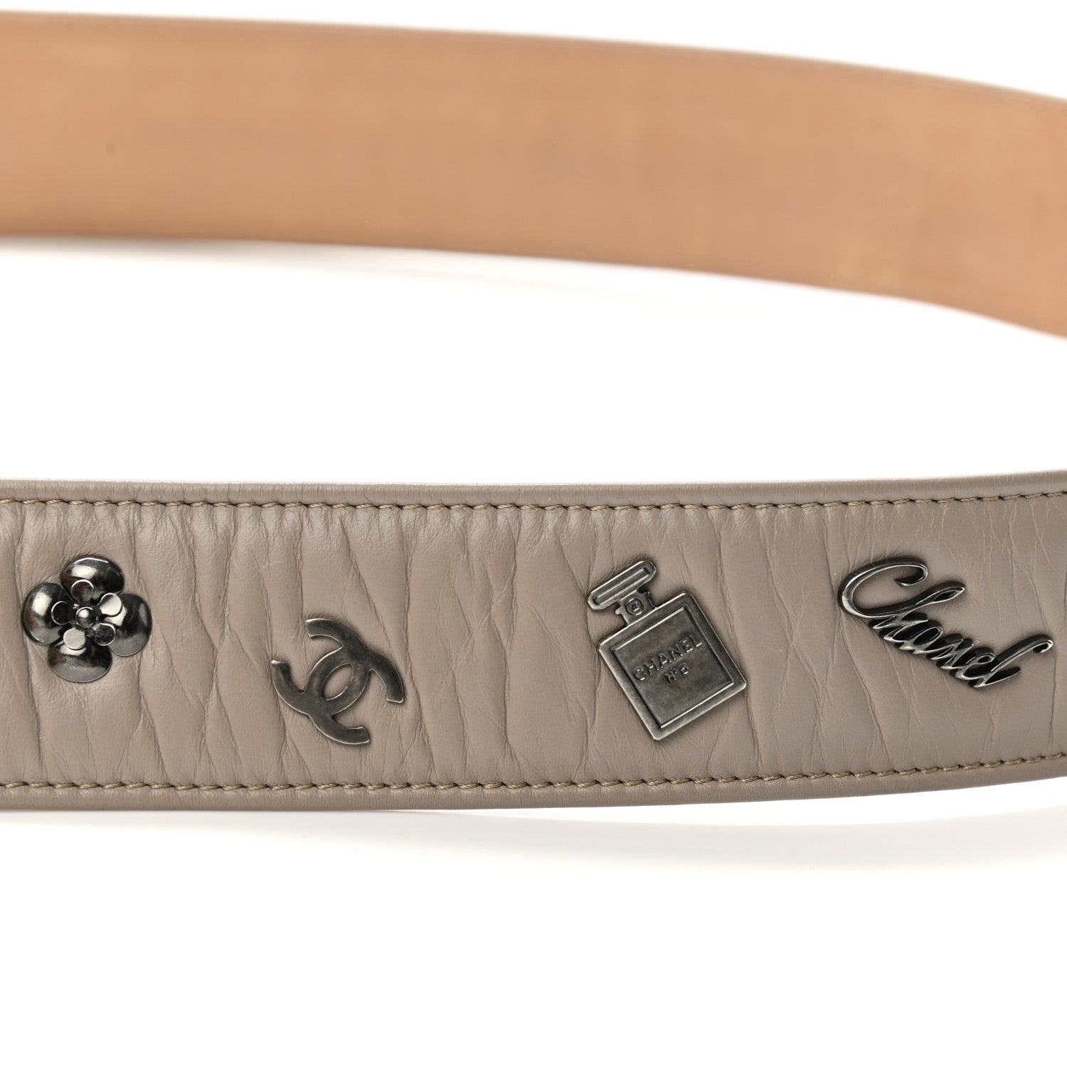 Chanel Lambskin Lucky Charms CC Belt 90 36 Beige 8 of 10