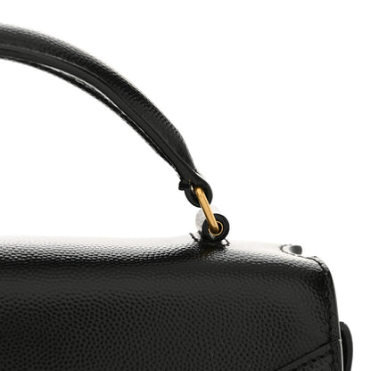 Saint Laurent Grain de Poudre Medium Classic Monogram Cassandra Top Handle Black 10 of 12