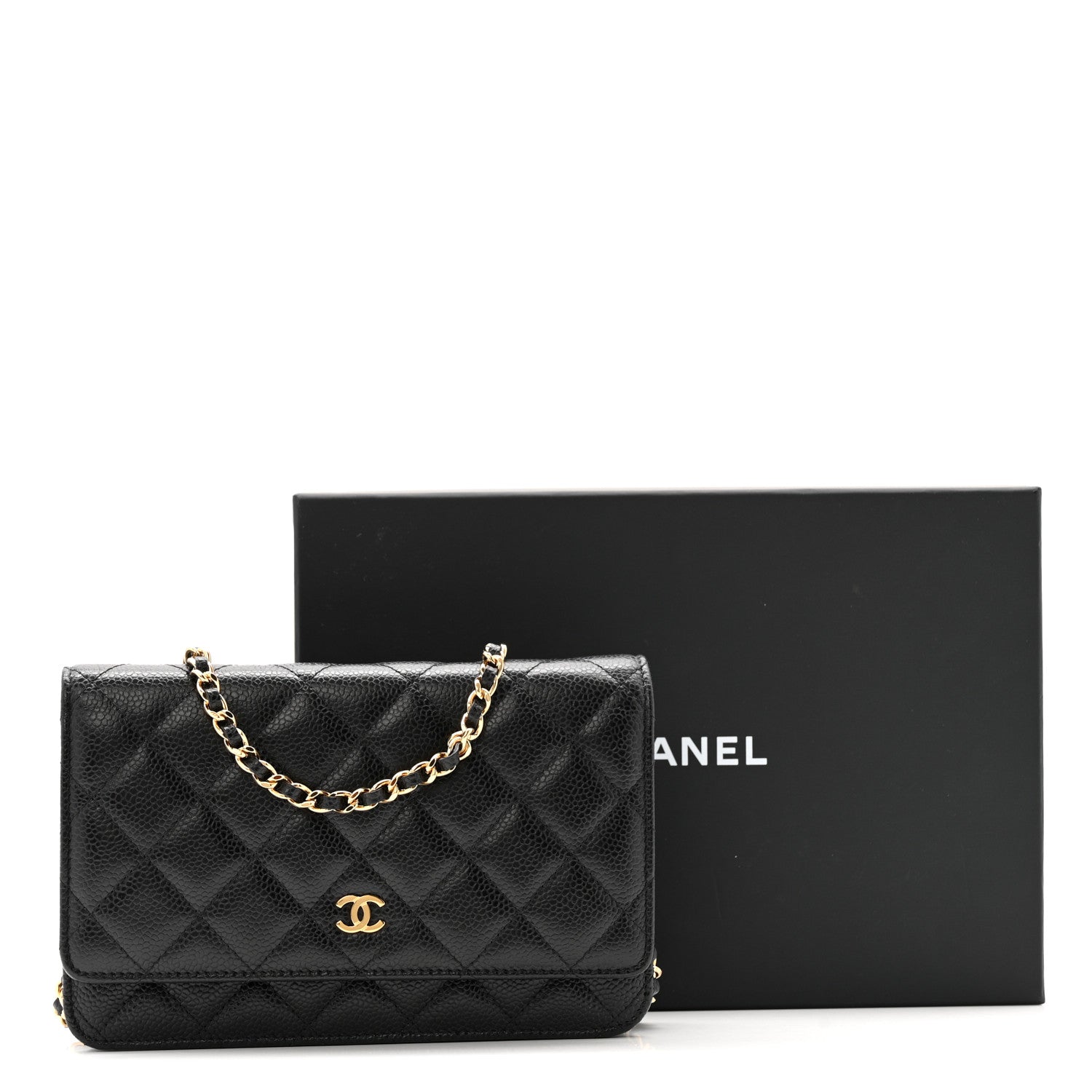 Chanel Caviar Quilted Wallet On Chain WOC Black 13 of 13