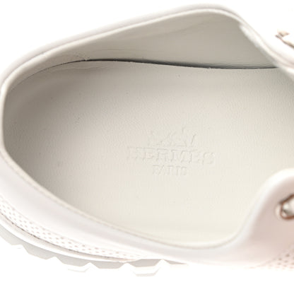 Hermes Perforated Calfskin Cross Sneakers 37 White 7 of 8