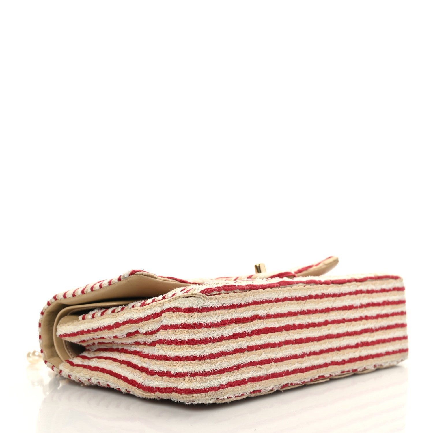 Chanel Jersey Quilted Medium Coco Sailor Flap Red White 4 of 9