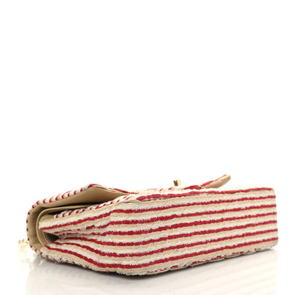 Chanel Jersey Quilted Medium Coco Sailor Flap Red White 4 of 9