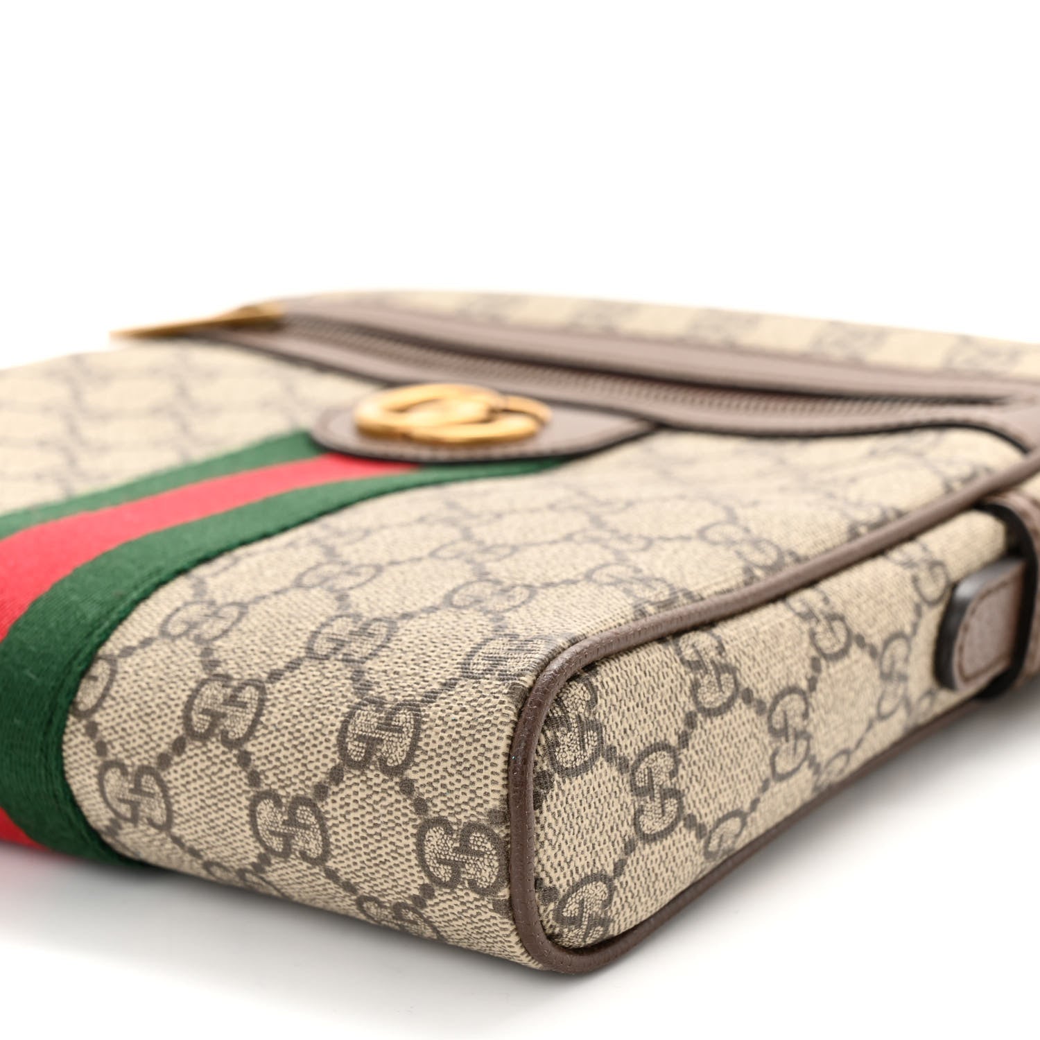 Gucci GG Supreme Monogram Web Small Ophidia Messenger Bag Brown 10 of 11