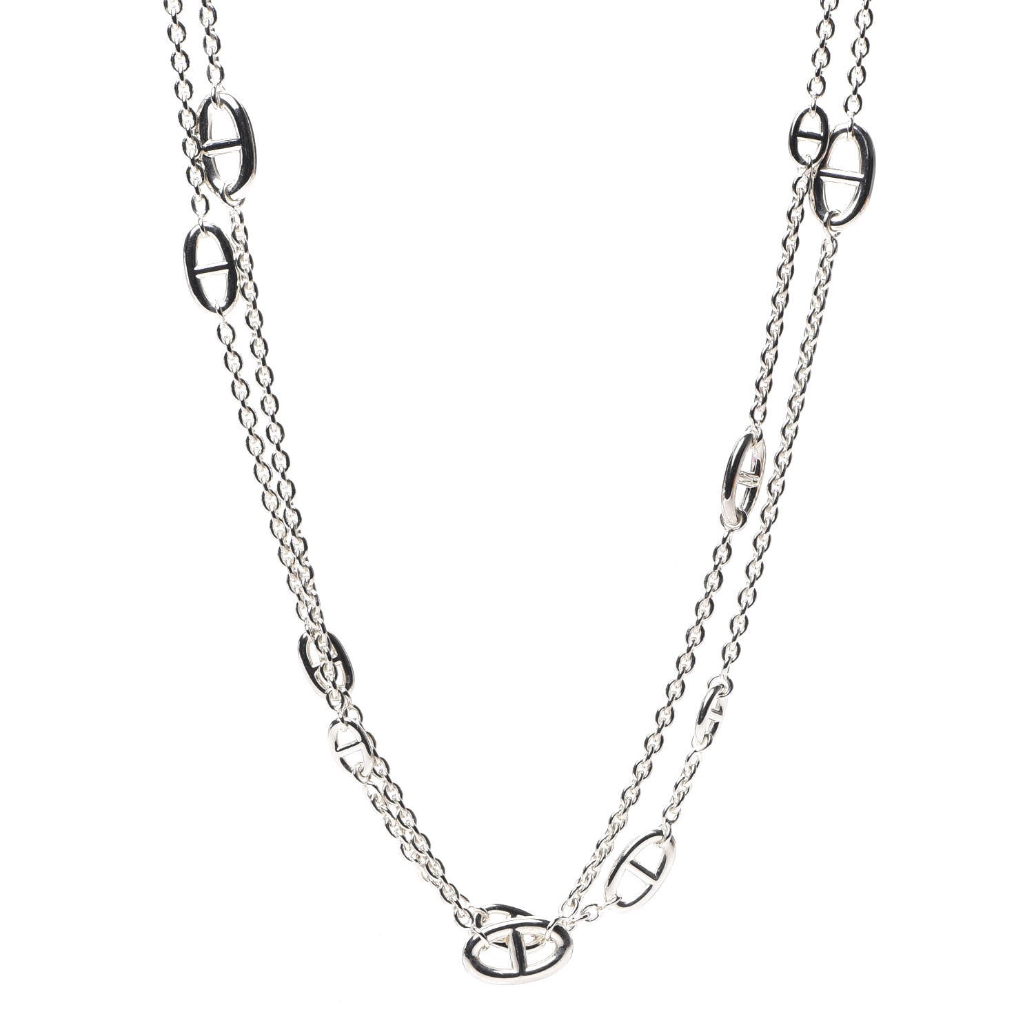 Hermes Sterling Silver Farandole Necklace 160 1 of 4