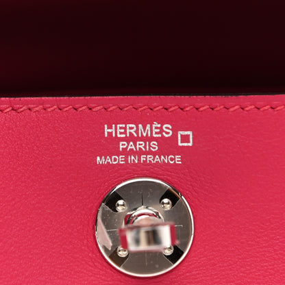 Hermes Matte Alligator Swift Mini Touch Lindy 20 Framboise 6 of 11