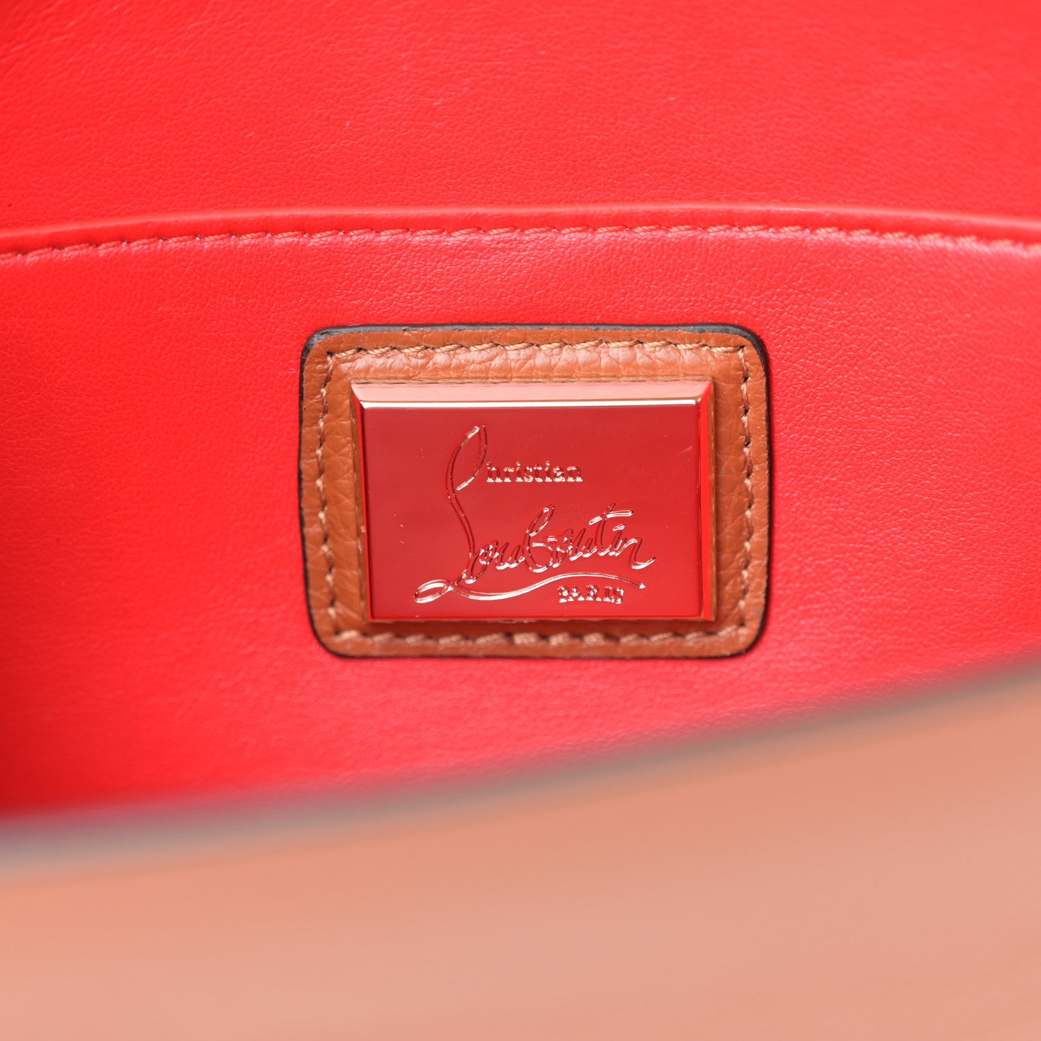 Christian Louboutin Veau Velours Calfskin Vero Dodat Clutch Cannelle 6 of 12