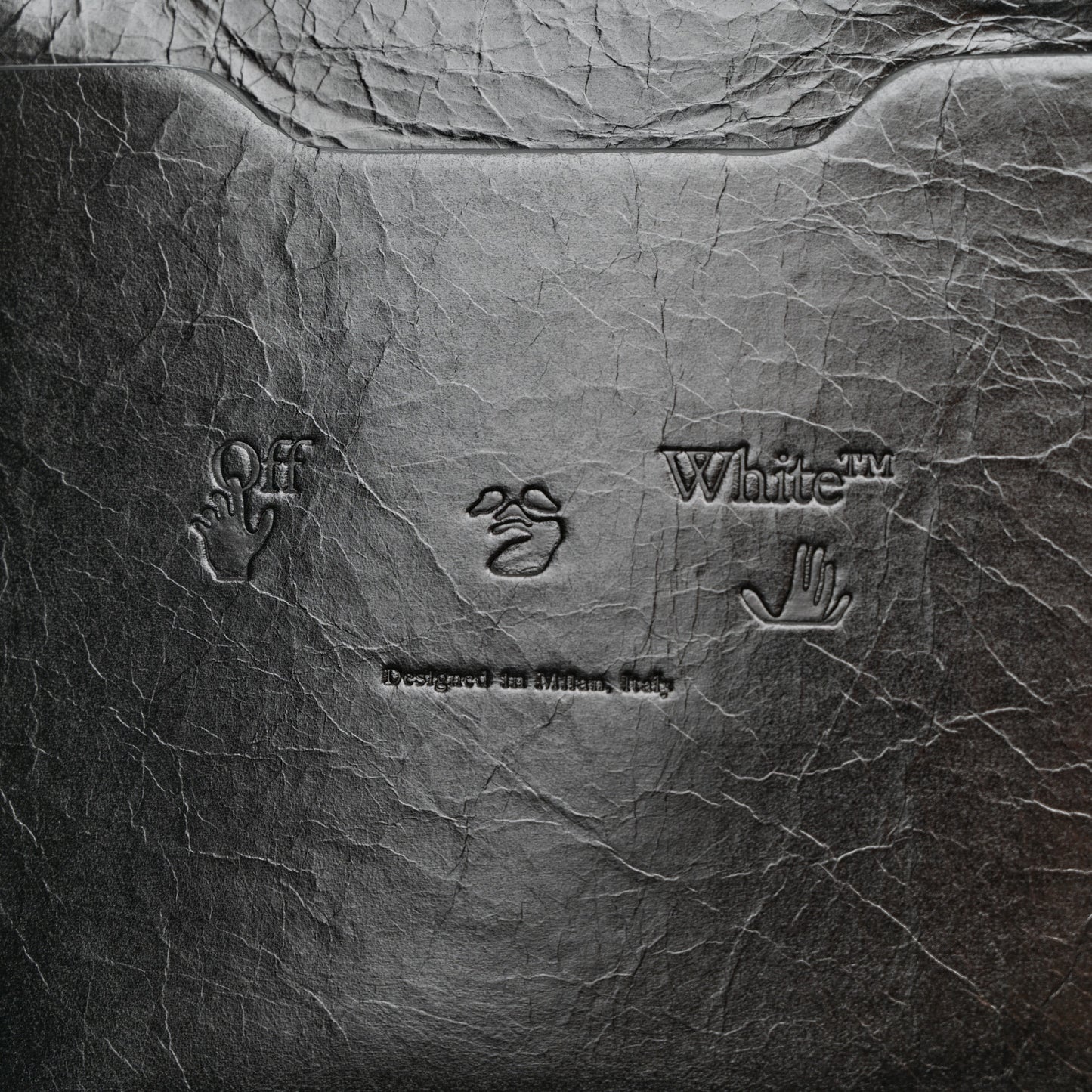 Calfskin Binder Shopper Tote Black