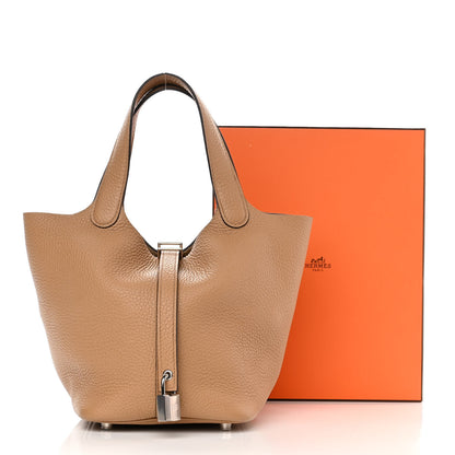 Hermes Taurillon Clemence Picotin Lock 18 PM Chai 10 of 10