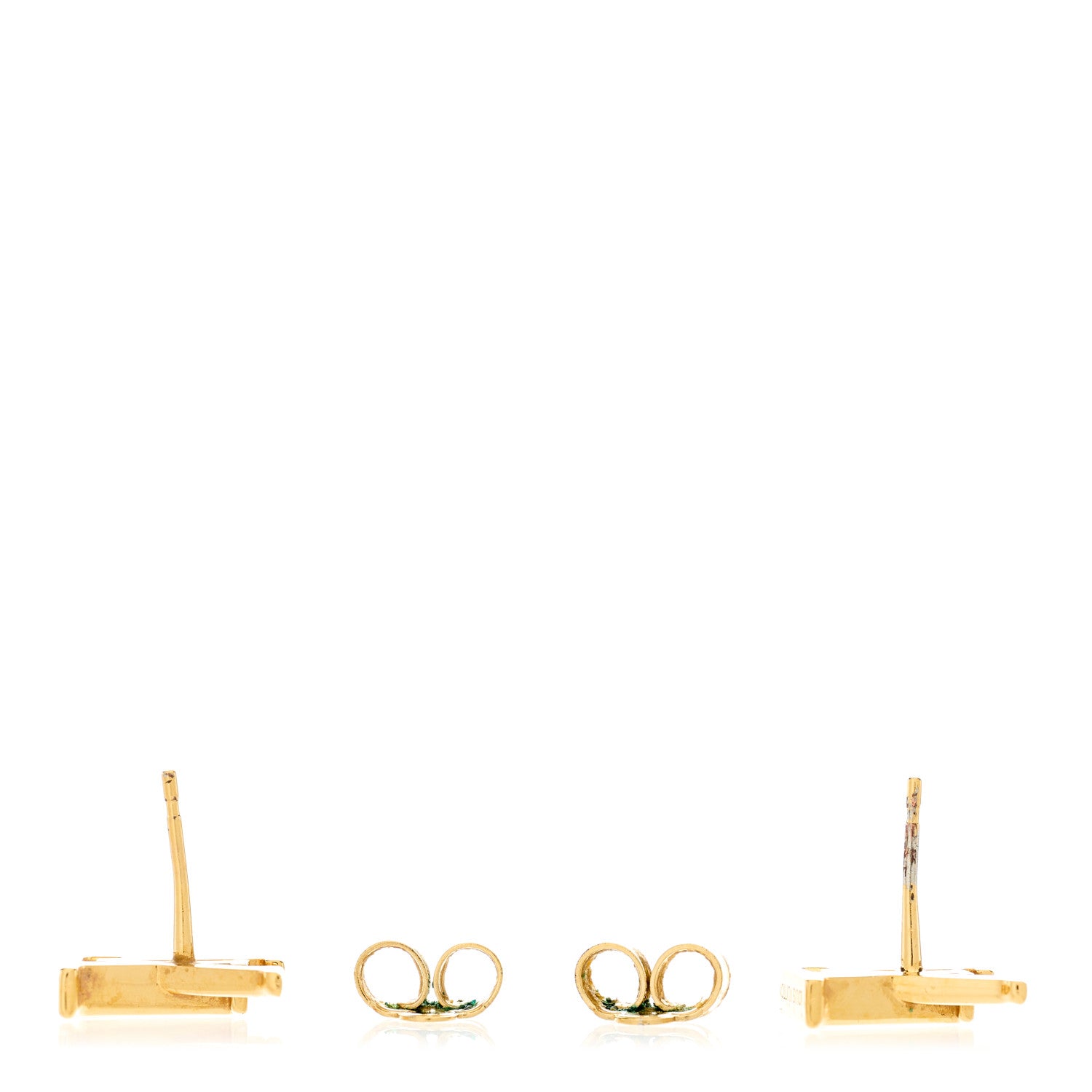 Louis Vuitton Metal LV Iconic Earrings Gold 3 of 5