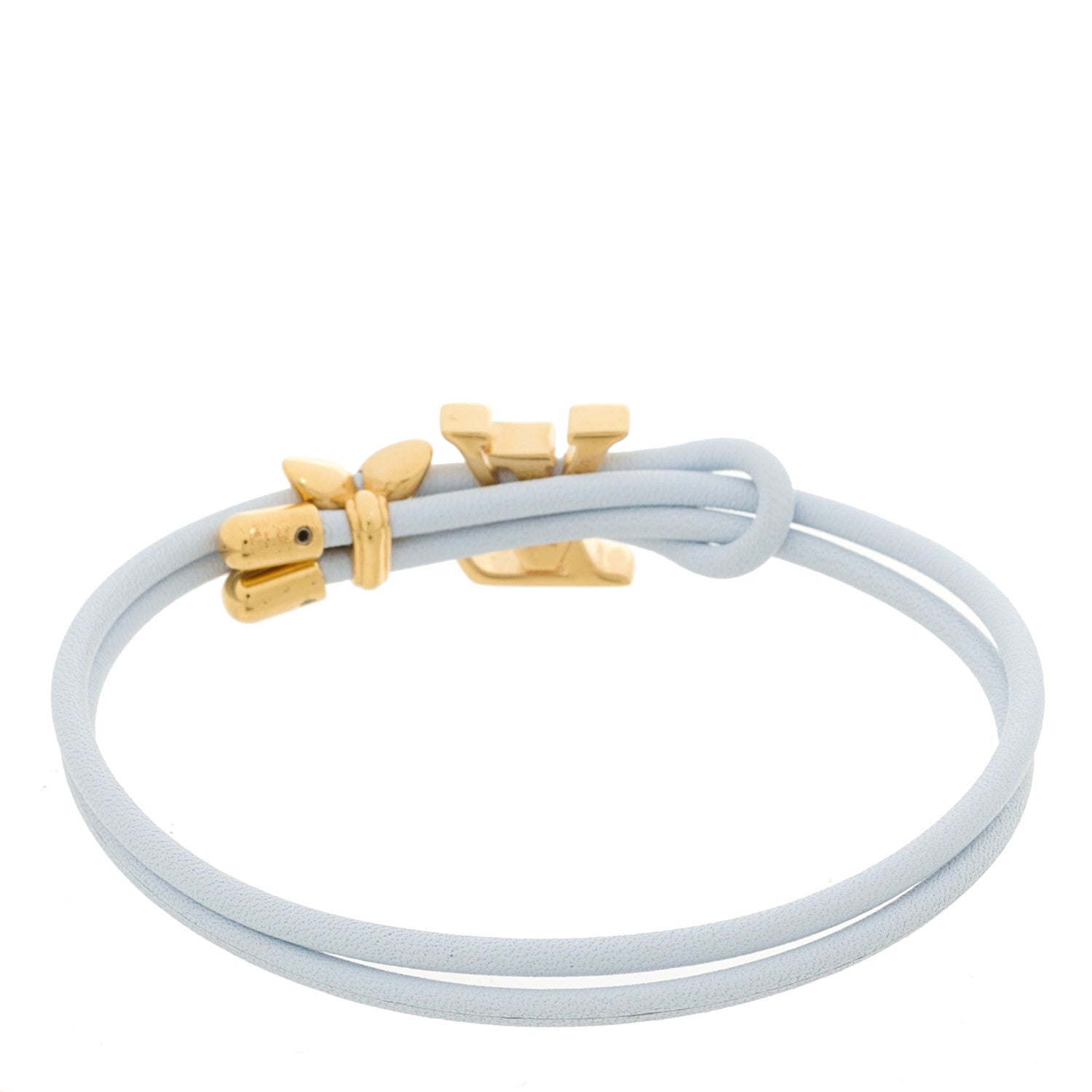 Louis Vuitton Calfskin LV Bloom Bracelet Light Blue 3 of 5