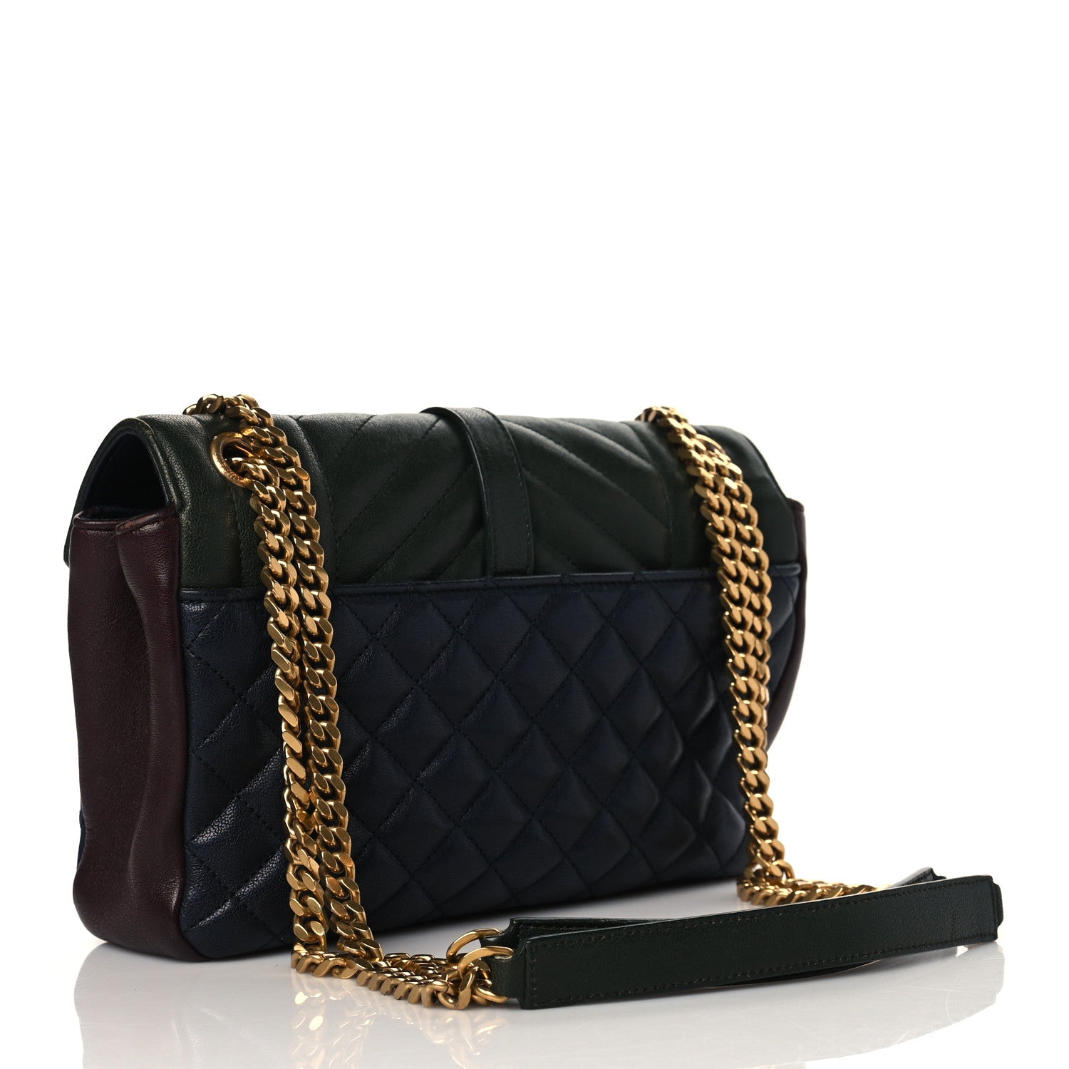 Saint Laurent Sheepskin Tri-Color Tri-Quilt Monogram Medium College Bag 2 of 9