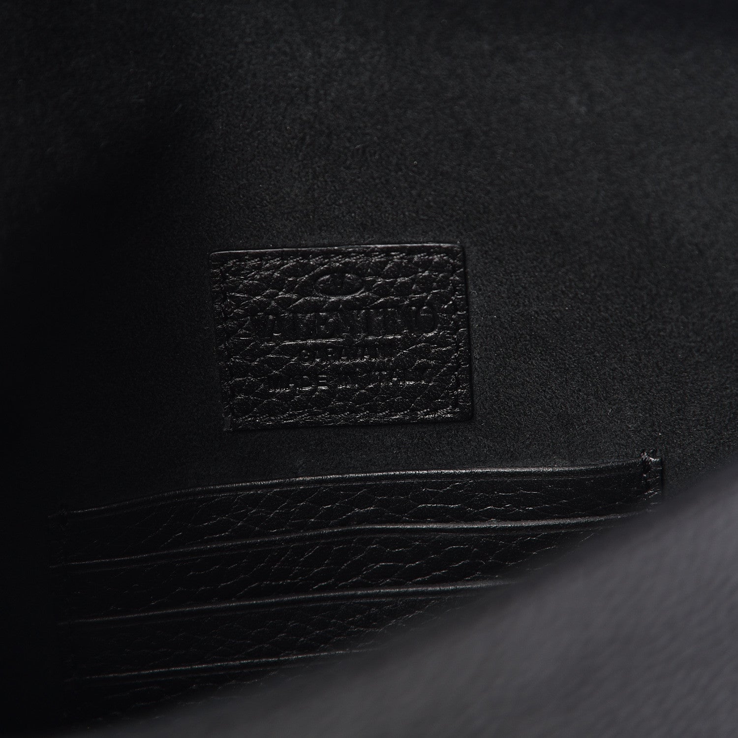 Valentino Garavani Pebbled Calfskin Large Rockstud Envelope Clutch Black 6 of 9