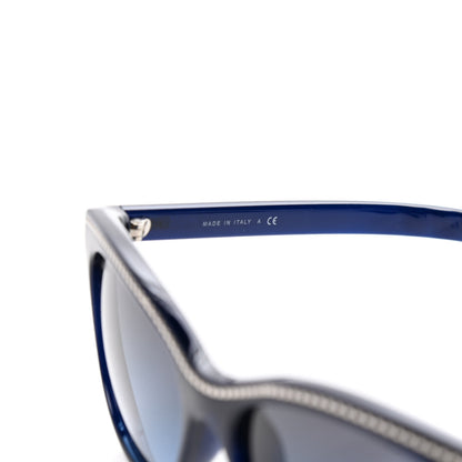 Chanel Cat Eye Chain Sunglasses 6041 Navy Blue 6 of 8
