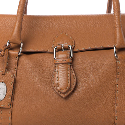 Fendi Cuoio Romano Selleria Medium Linda Satchel Saddler 10 of 12