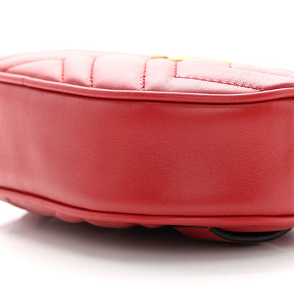 Gucci Calfskin Matelasse GG Marmont Belt Bag 95 38 Hibiscus Red 13 of 13