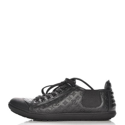 Louis Vuitton Calfskin Embossed Monogram Toucan Sneakers 38 Black 1 of 6