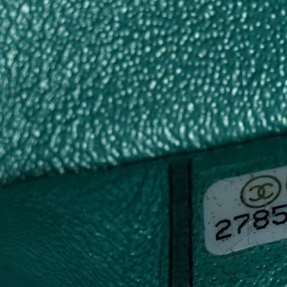 Chanel Iridescent Caviar Quilted Medium Double Flap Green 7 of 10