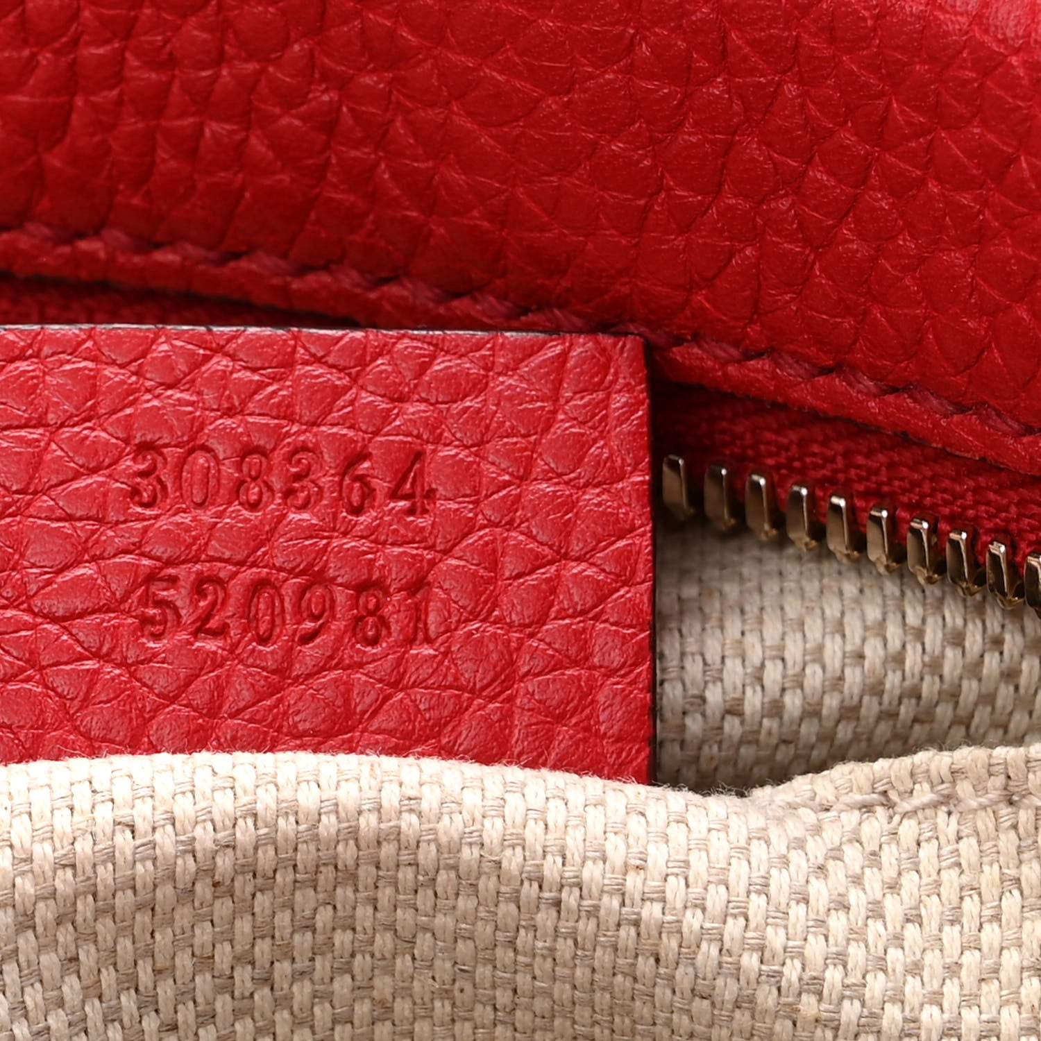 Gucci Pebbled Calfskin Small Soho Disco Bag Tabasco Red 7 of 10
