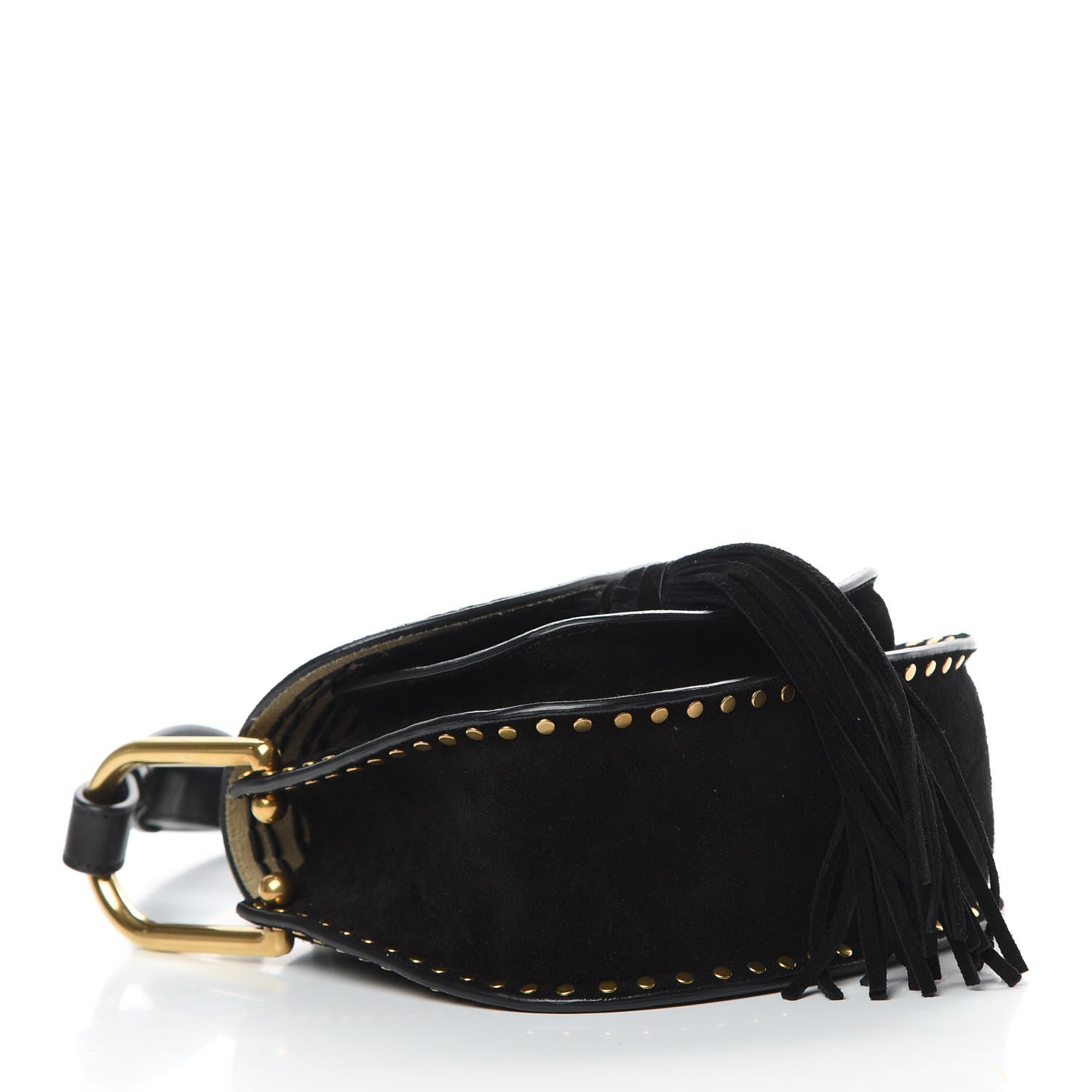 Chloe Suede Calfskin Braided Mini Hudson Shoulder Bag Black 4 of 12