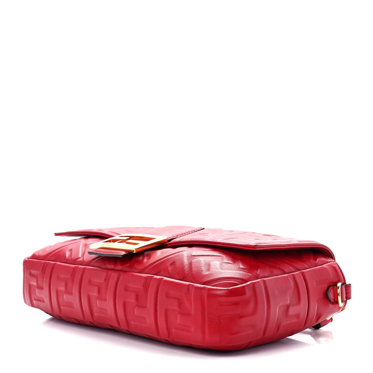 Nappa FF 1974 Embossed Large Baguette Fragola