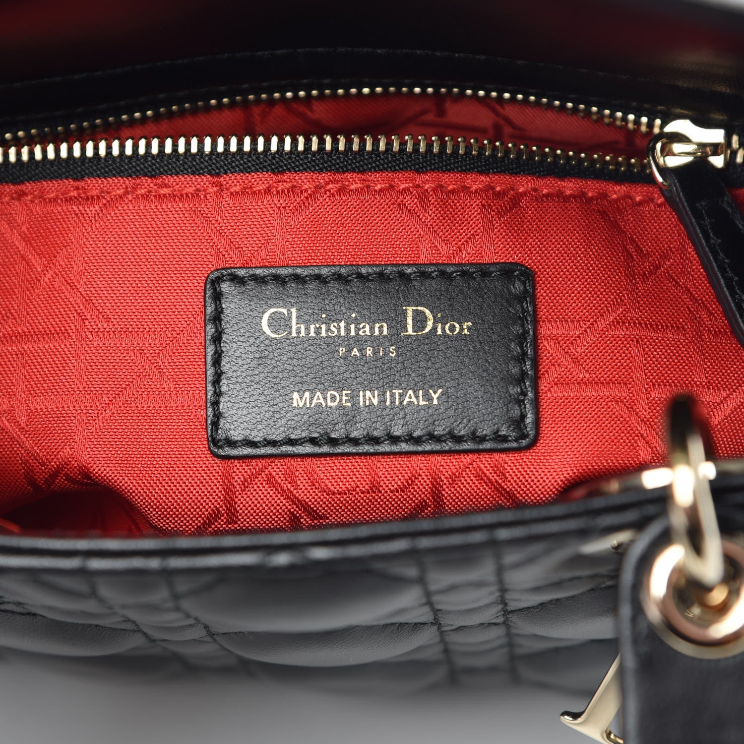 Christian Dior Lambskin Cannage Small Lucky Badges My Lady Dior Black 6 of 13