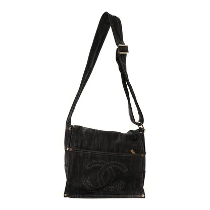 Chanel Denim CC Messenger Bag Blue 1 of 10