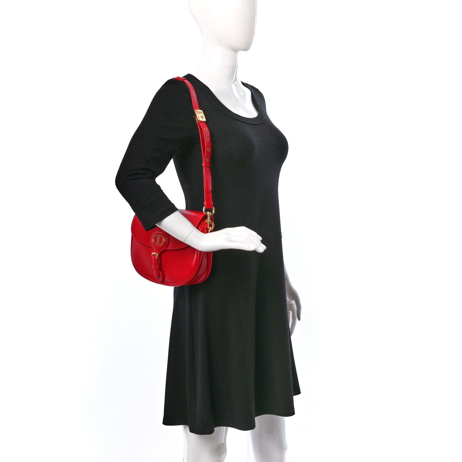 Christian Dior Box Calfskin Medium Bobby Flap Raspberry 2 of 9