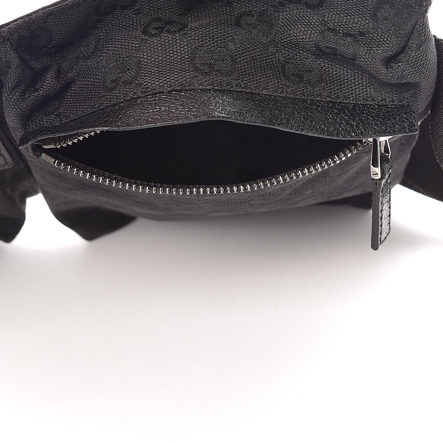 GG Monogram Double Pocket Belt Bag Black
