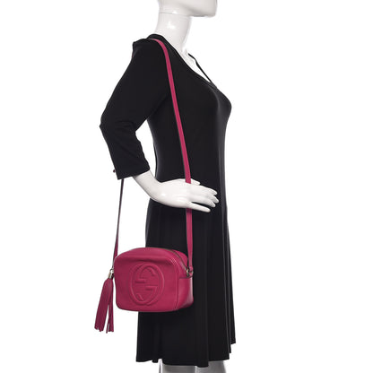 Gucci Pebbled Calfskin Small Soho Disco Bag Bright Bougainvillea 2 of 11