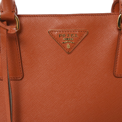 Prada Saffiano Lux Large Tote Papaya 7 of 9