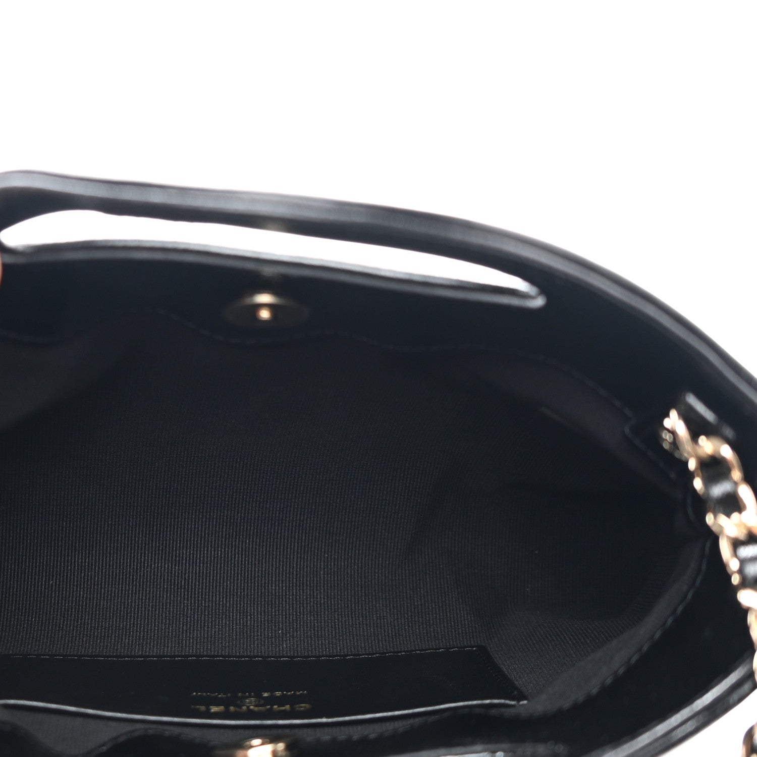 Chanel Shiny Crumpled Calfskin Quilted Nano 31 Shopping Bag Black 5 of 11