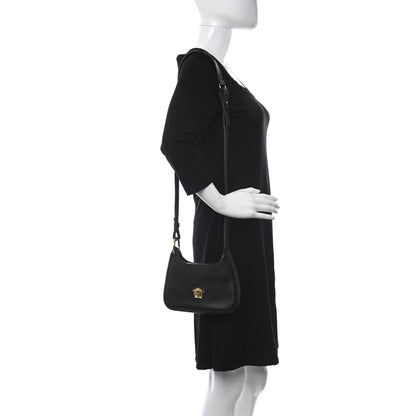 Versace Calfskin La Medusa Small Hobo Crossbody Black 2 of 9