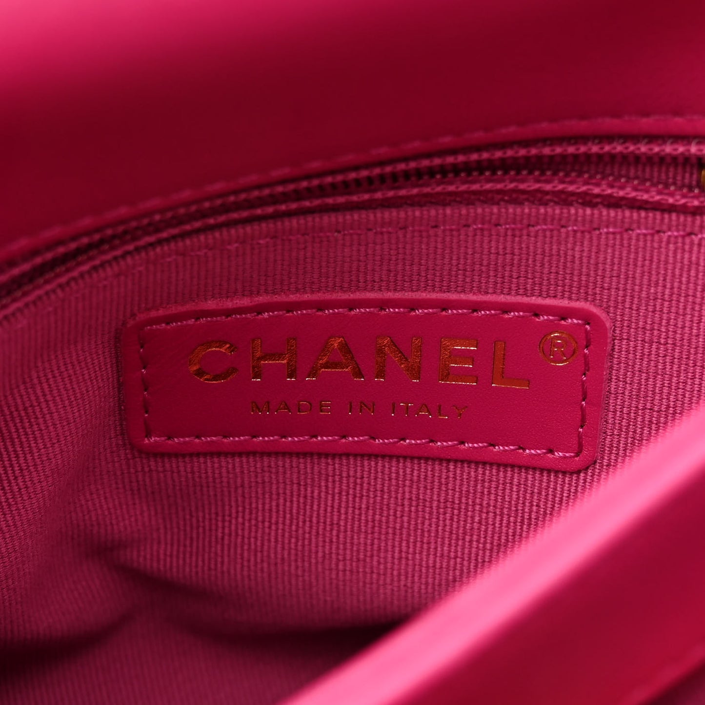 Lambskin Quilted Small Chain Top Handle Flap Fuchsia