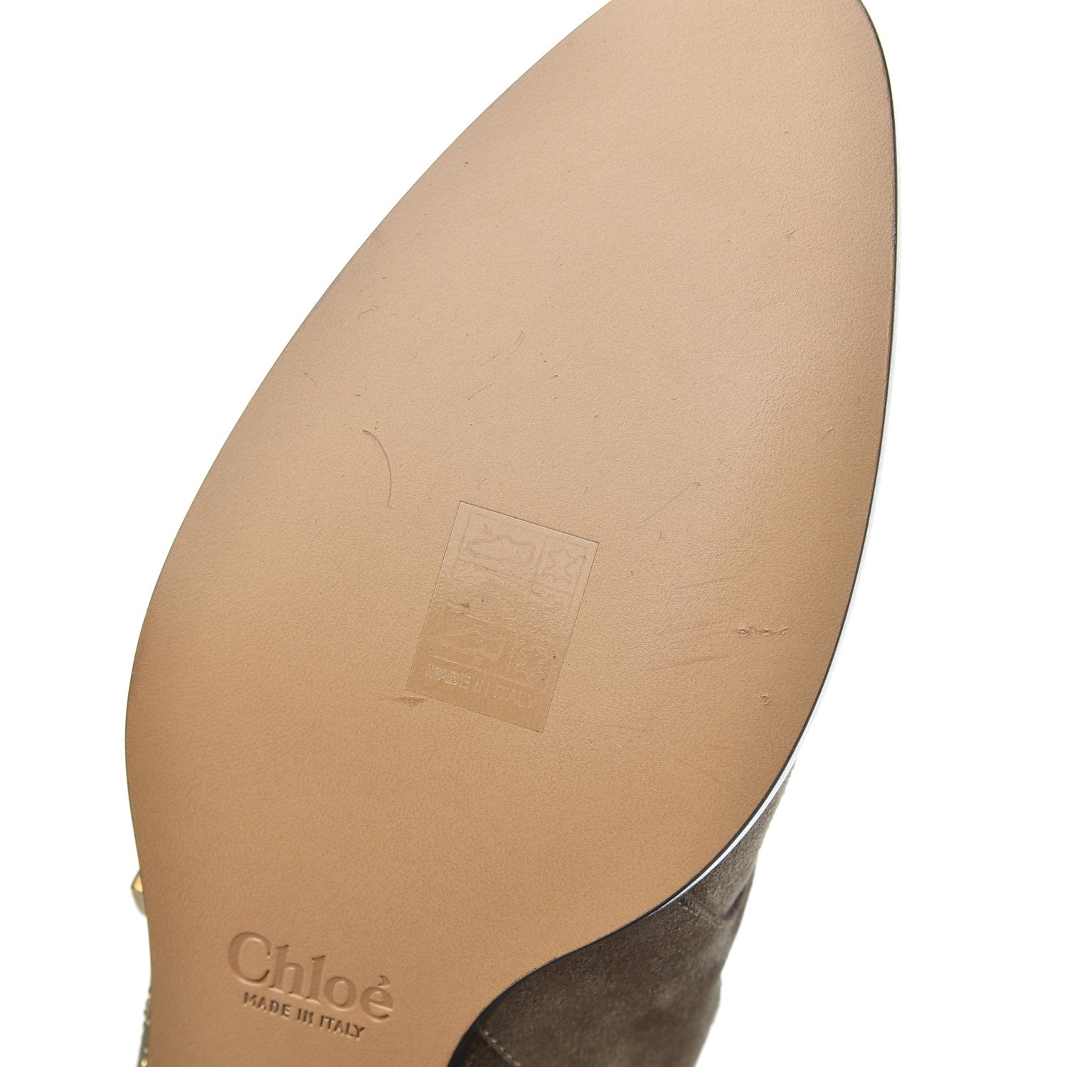 Chloe Suede Sheepskin Studded Susanna Ankle Boots 40 Dark Greige 9 of 10