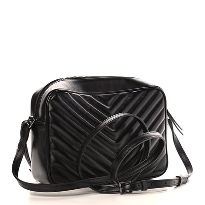 Saint Laurent Calfskin Matelasse Monogram Lou Camera Bag Black 3 of 9