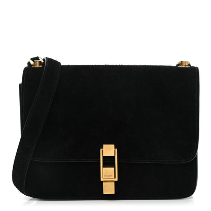 Saint Laurent Suede Carre Satchel Black 1 of 9