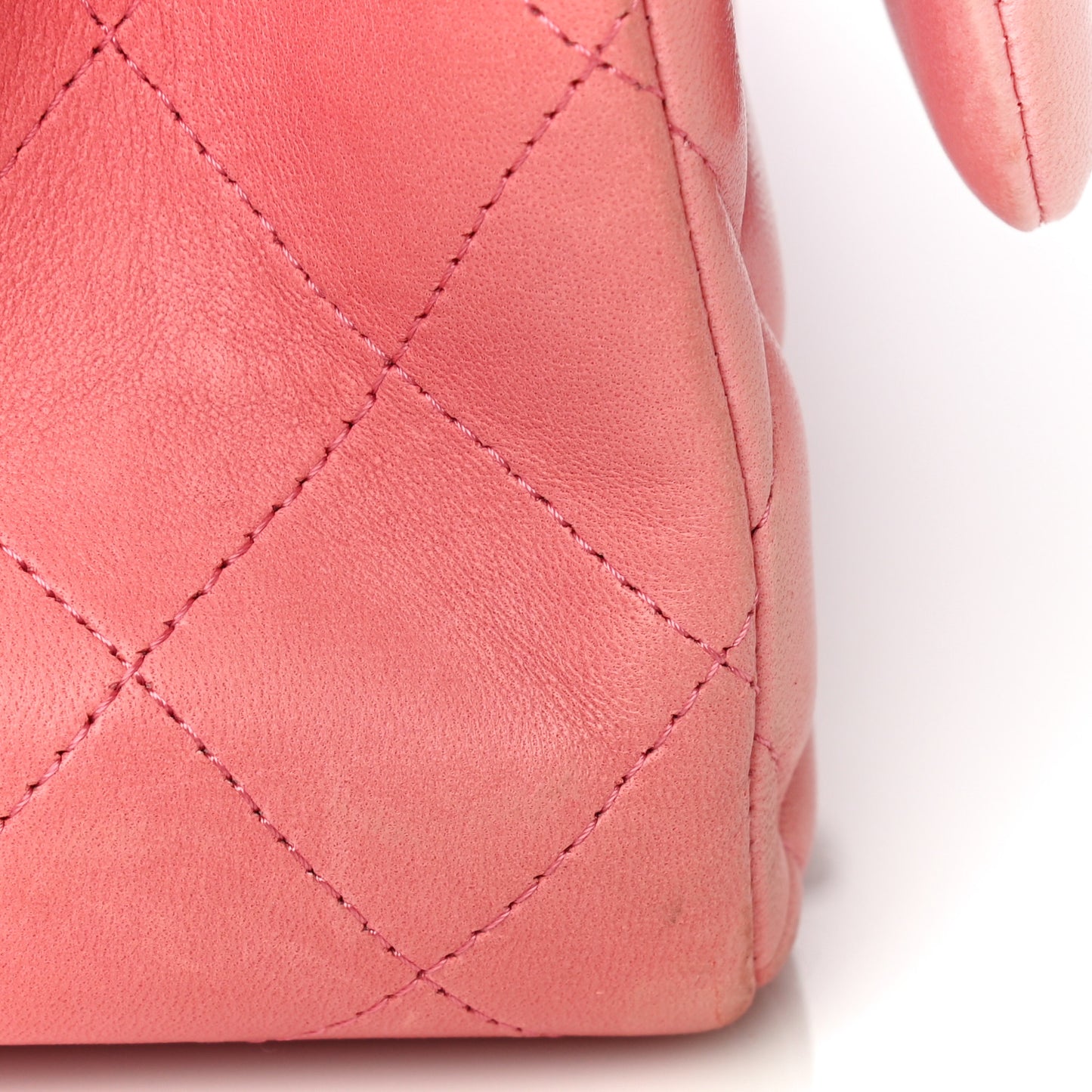 Lambskin Quilted Jumbo Double Flap Pink
