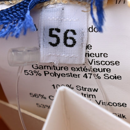 Hermes Straw Brides De Gala Panama Carrousel Hat 56 Naturel Multicolore 10 of 11