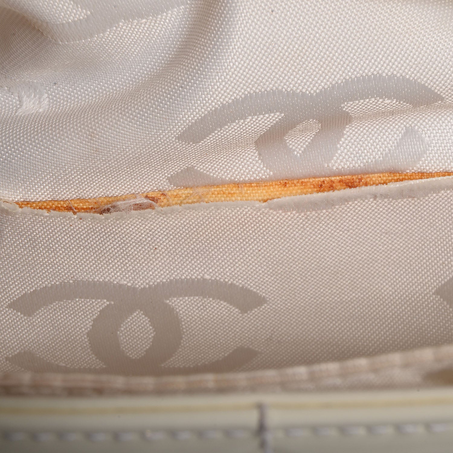 Chanel Patent Chocolate Bar East West Tote White 7 of 8