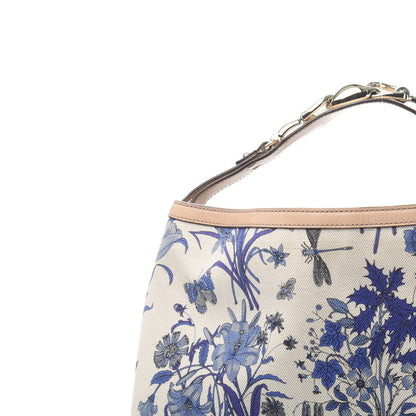 Gucci Canvas Flora Floral Large Wave Hobo Blue 12 of 12