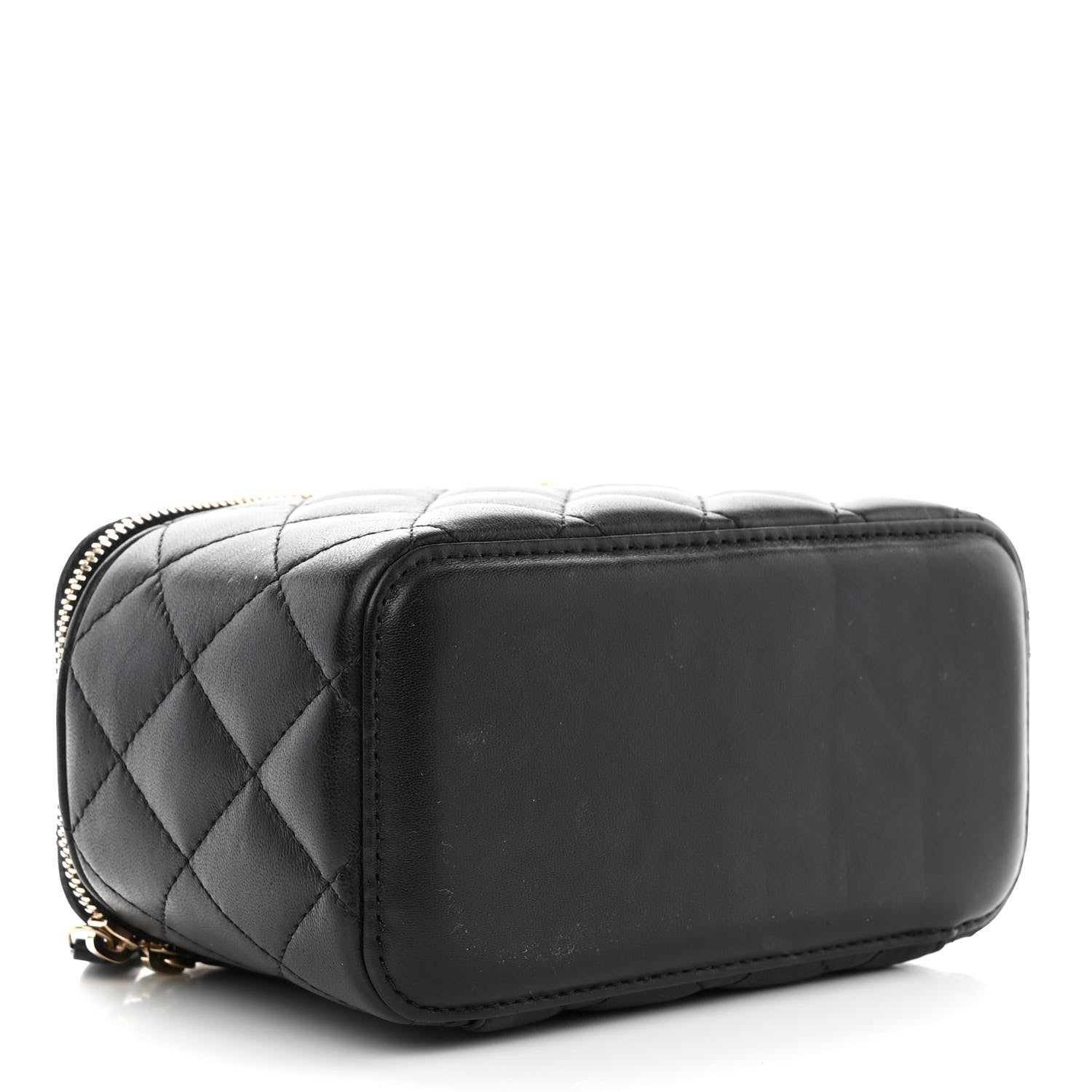Chanel Lambskin Quilted Pearl Crush Small Vanity Case With Chain Black 4 of 10