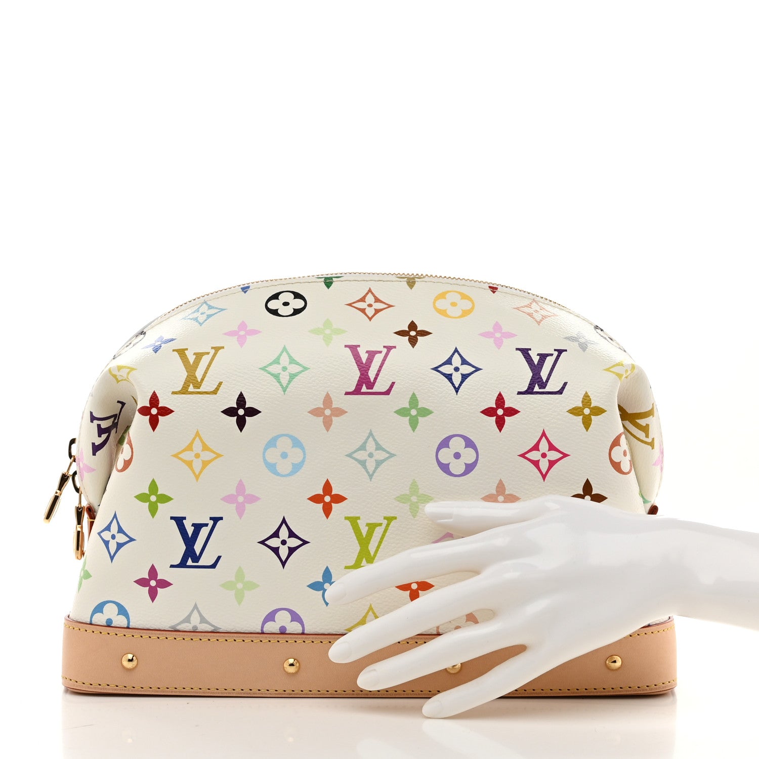 Louis Vuitton LV x TM Monogram Multicolor Cosmetic Pouch GM White 2 of 7