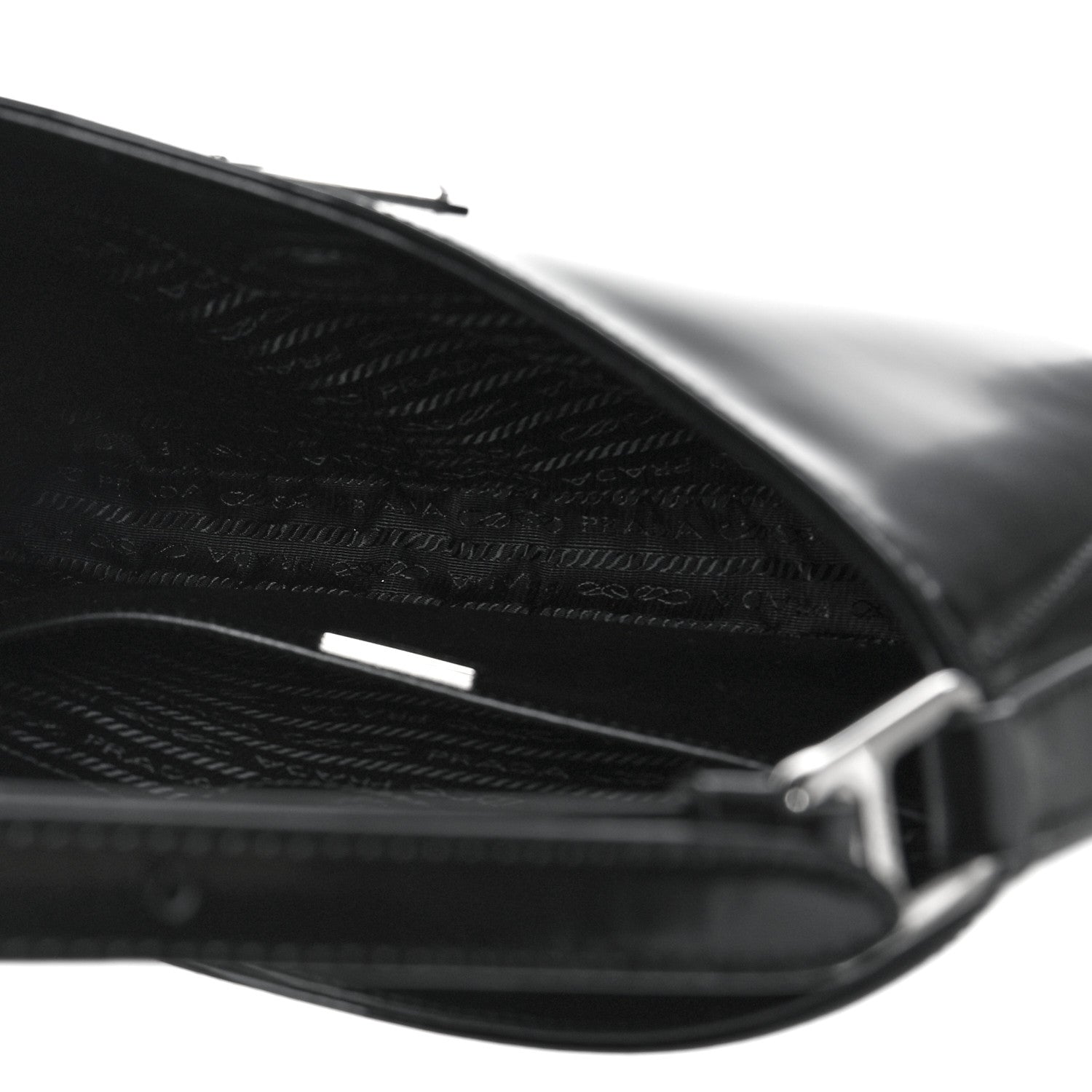 Prada Spazzolato Cleo Adjustable Strap Shoulder Bag Black 6 of 9