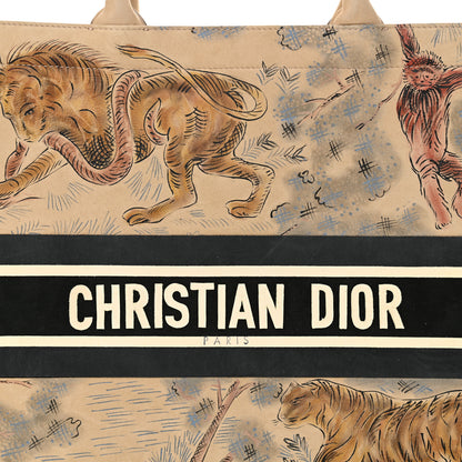 Christian Dior Suede Large Dioriviera Toile De Jouy Book Tote Beige Multicolor 8 of 13