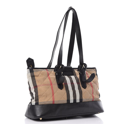 Burberry House Check Quilted Tote Black 3 of 16