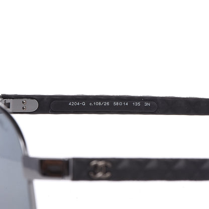 Chanel Pilot Summer Aviator Sunglasses 4204-Q Black 5 of 7