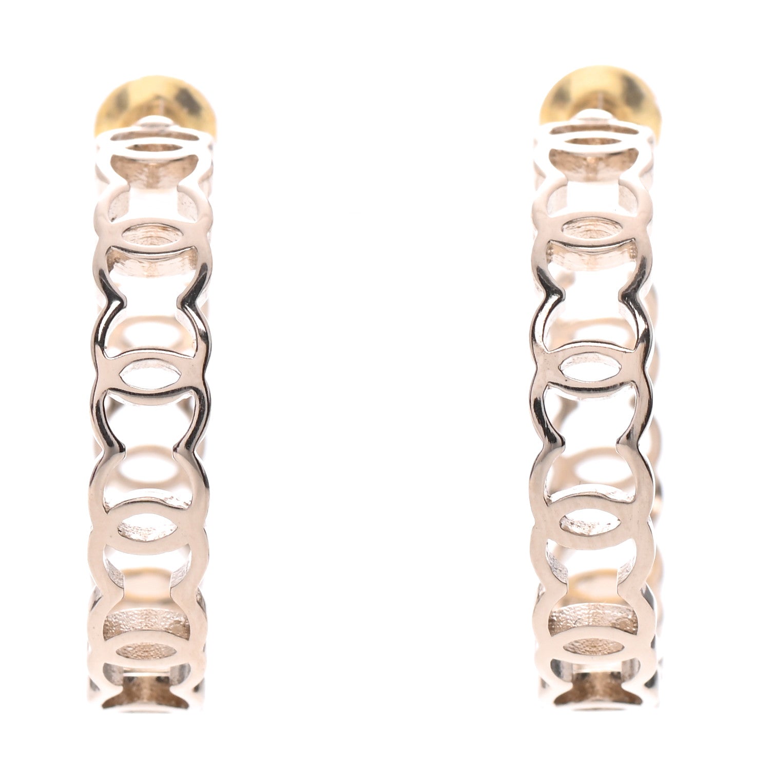 Chanel Metal CC Hoop Earrings Gold 1 of 5